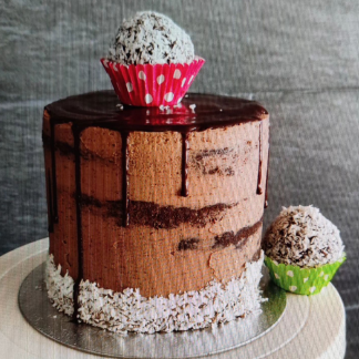 Chocolate drip cake from Blessing's bakery